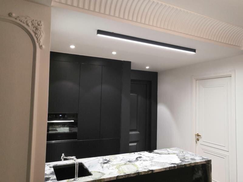 Customer photo review of Aluminium Flush Mount Ceiling Light, Slim Profile, 60 to 120 cm