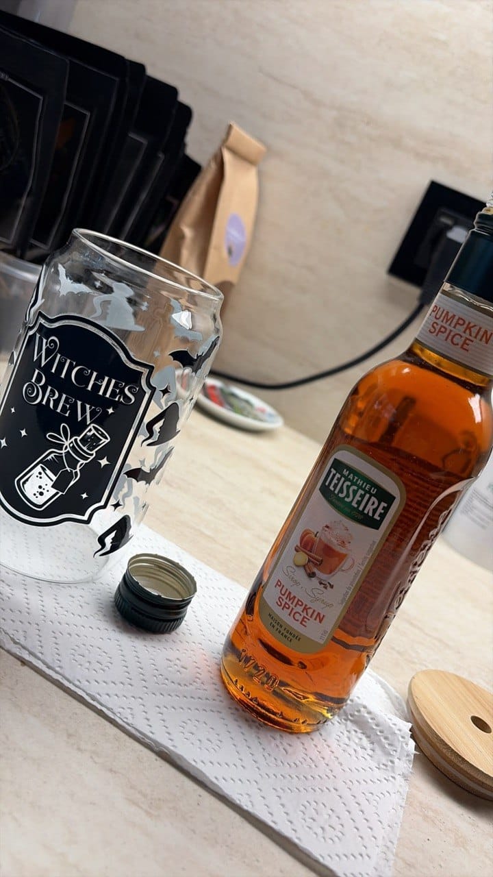 Customer photo review of Pumpkin-Spice Sirup für Herbst & Halloween | Kürbis Zimt Nelken Geschmack