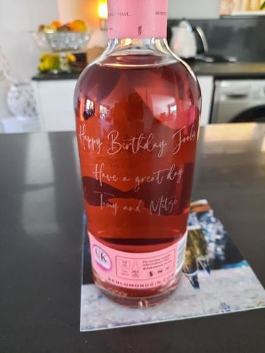 Customer photo review of Personalised Gin