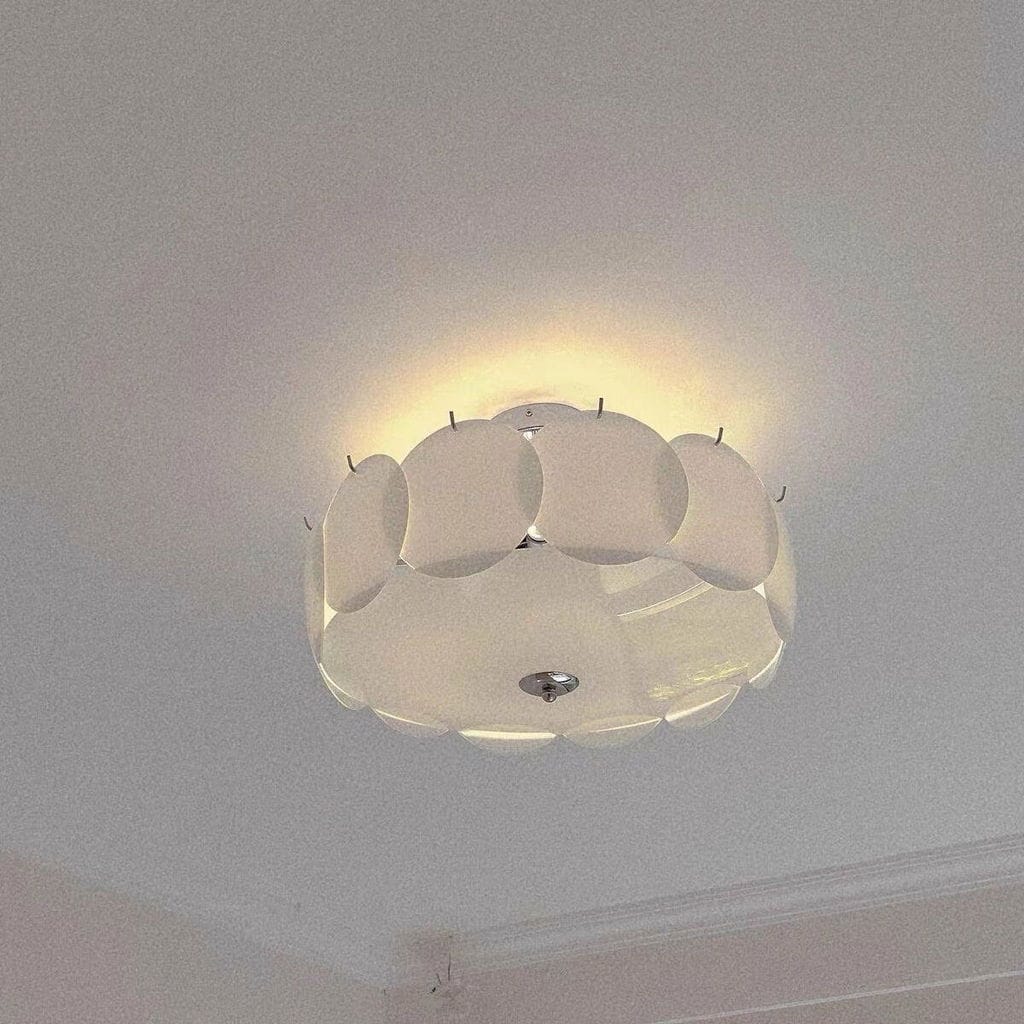 Customer photo review of Copper Frame Ceiling Light with Glass Disks, Single Light