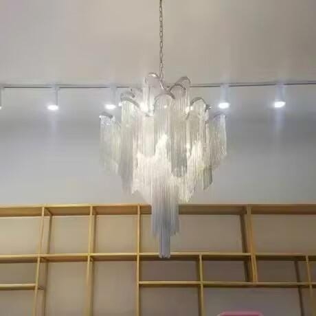 Customer photo review of Nickel-Plated Chain Chandelier, Gold, Silver or Black, 40–160 cm