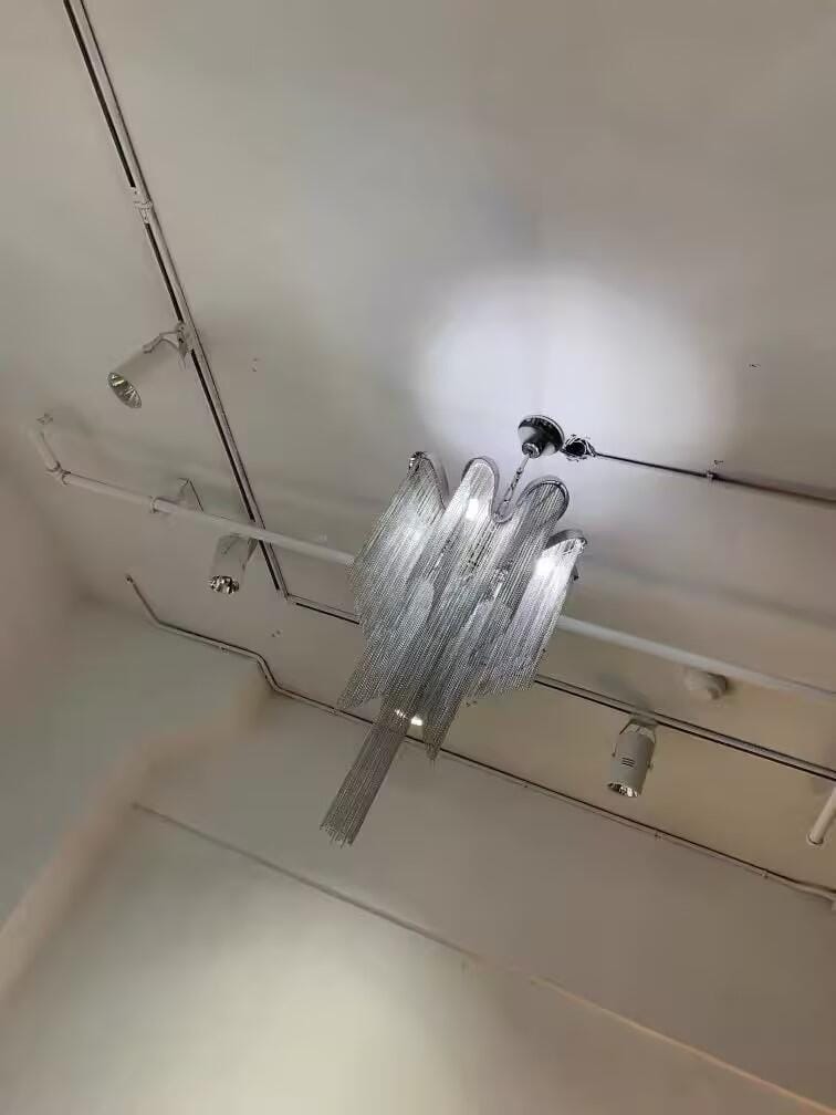 Customer photo review of Nickel-Plated Chain Chandelier, Gold, Silver or Black, 40–160 cm