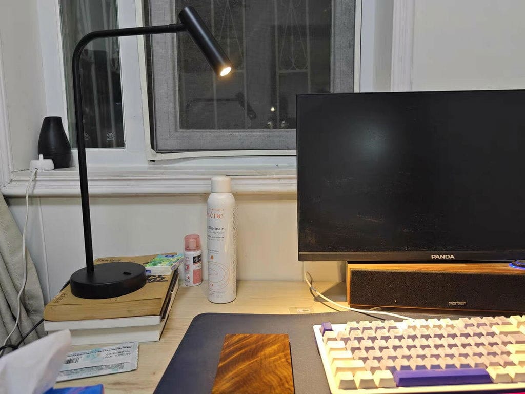 Customer photo review of Rotating Head Table Lamp, Aluminium Stem, Warm to Daylight