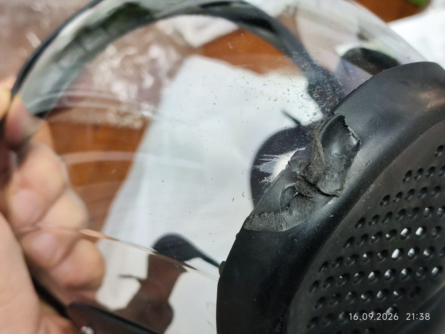 Customer photo review of Visière de protection intégrale anti-buée