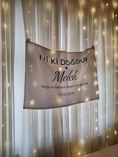 Customer photo review of Doğum Günü Duvar Örtüsü