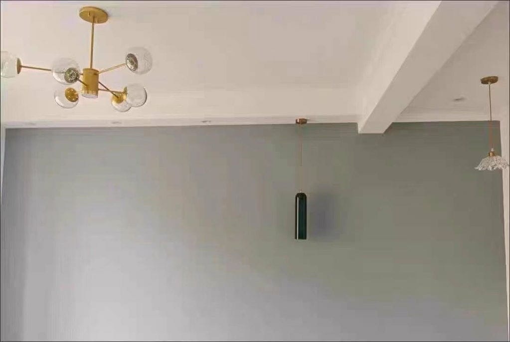 Customer photo review of Slender Cylindrical Pendant Light, Black or Gold, 120 cm