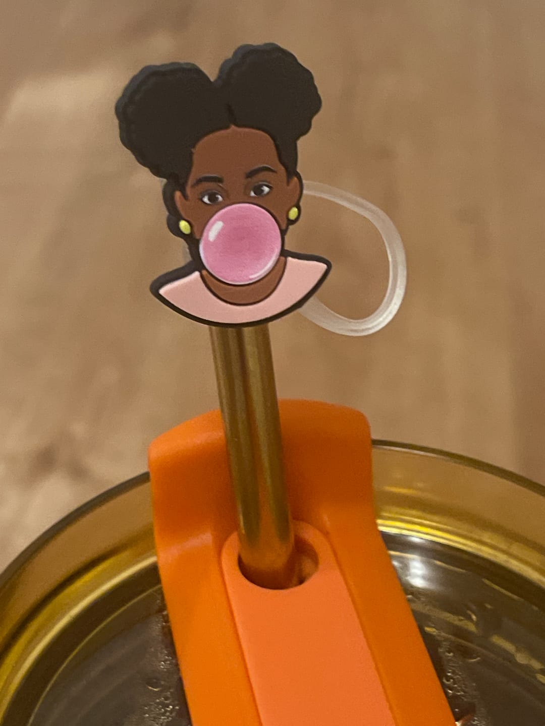 Customer photo review of "Black Girl Joy" - Straw Topper Set of 3
