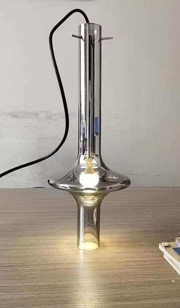 Customer photo review of Tapered Glass Pendant Light, Gold or Black Stems, 46 cm