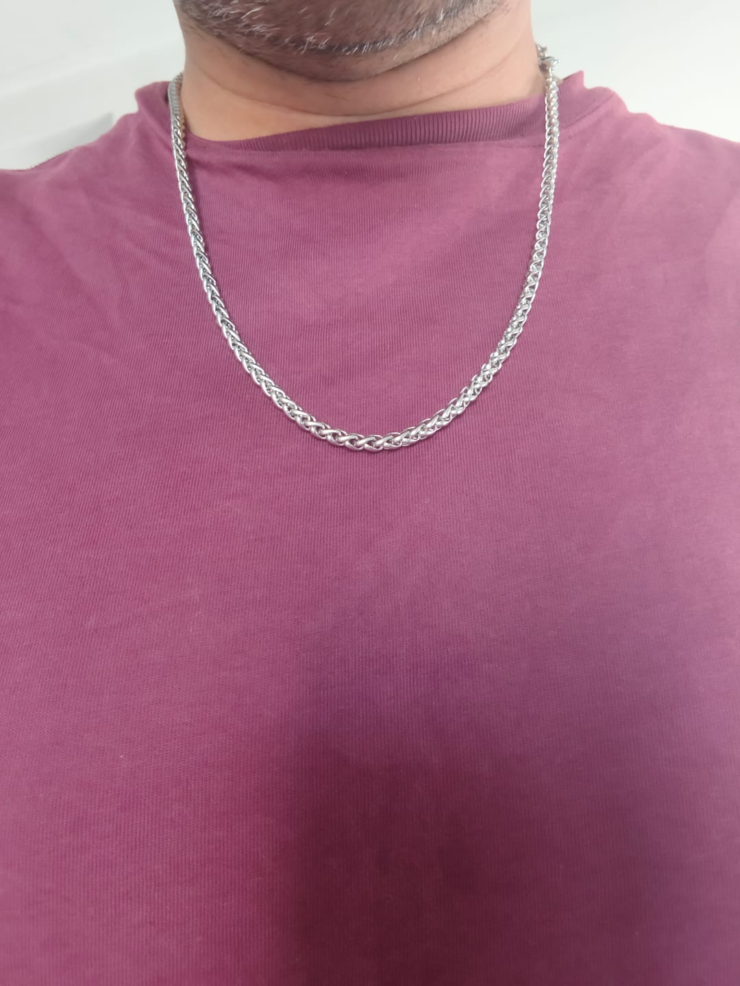 Customer photo review of Wheat Chain (Silver)