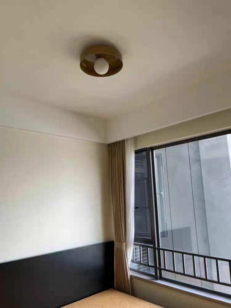 Customer photo review of Glass Flush Mount Ceiling Light, Round Metal Body, 25 cm