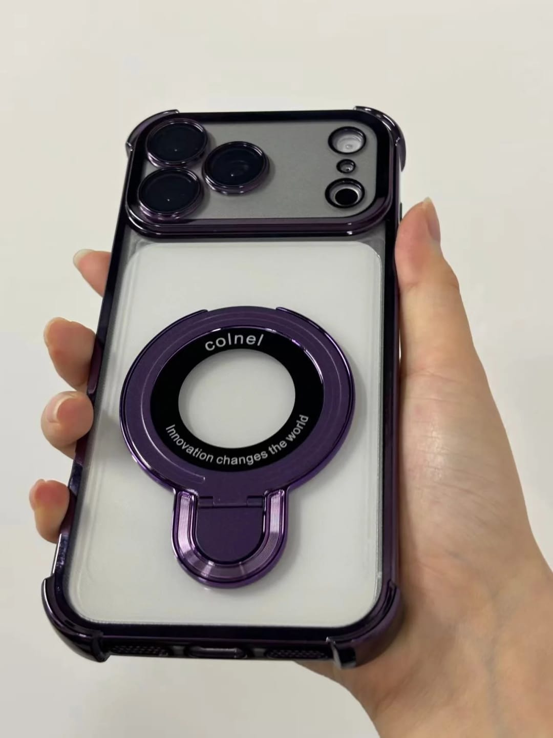 Customer photo review of Coque iPhone anti-chute à anneau invisible Airluma
