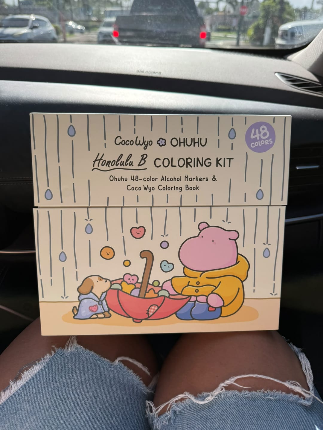 Customer photo review of Ohuhu x Coco Wyo Cozy Mood Coloring Kit, Honolulu B 48 Colors Alcohol Markers with Brush & Fine Dual Tips, Coloring Book with Mood Tracker Pages