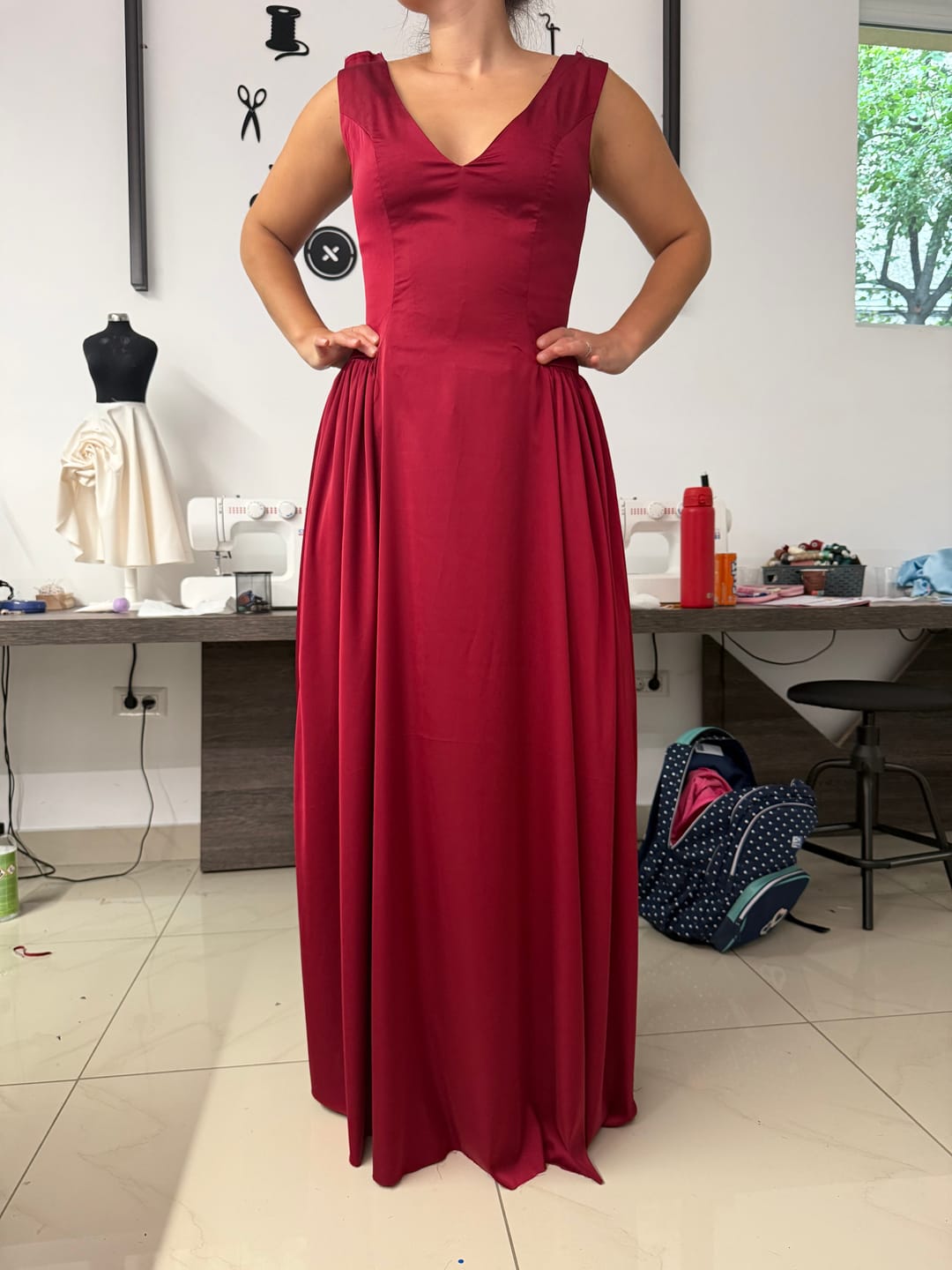 Customer photo review of Satin Elastic Matasos Premium Bordeaux
