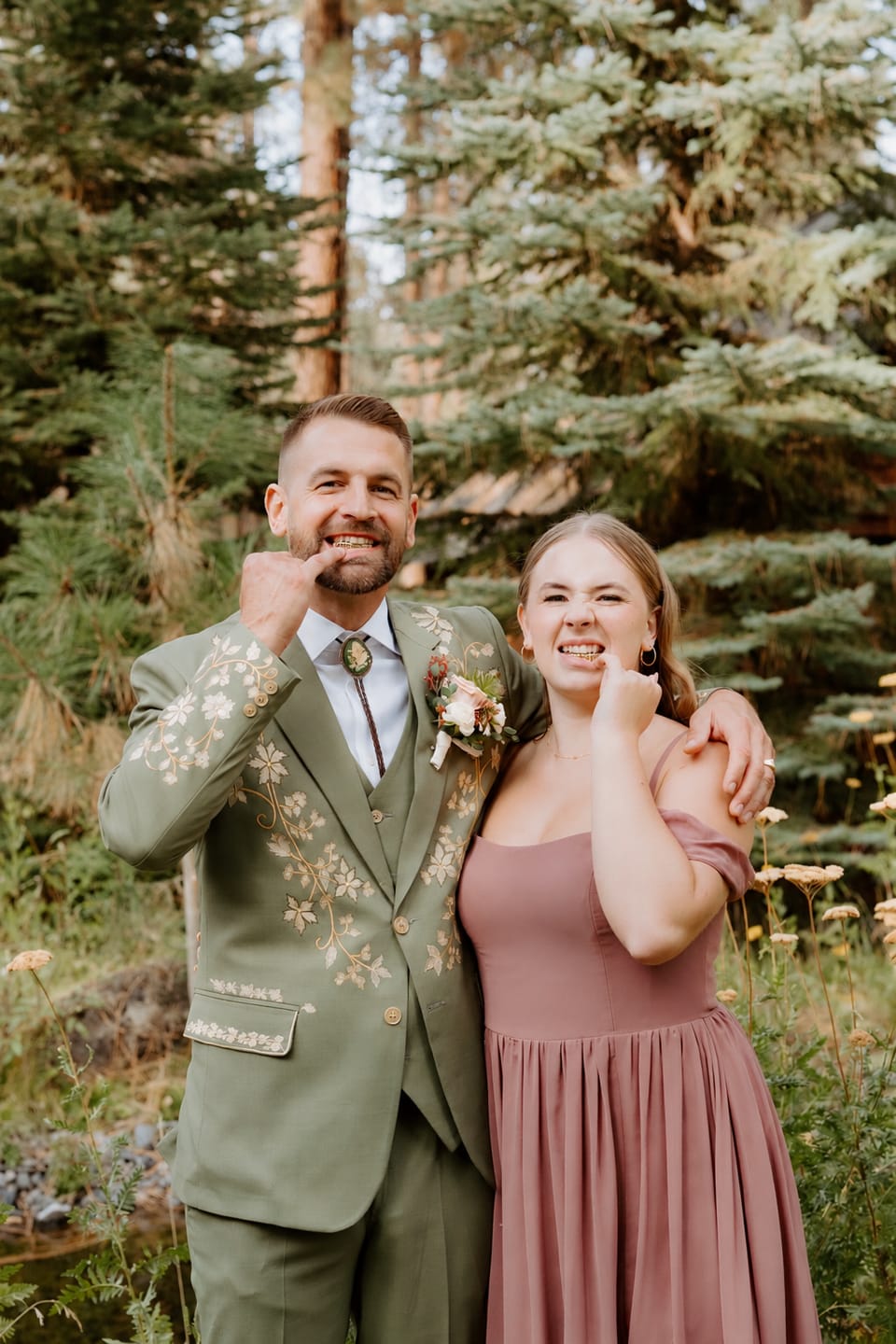 Customer photo review of Green Lily of the Valley Bolo Tie
