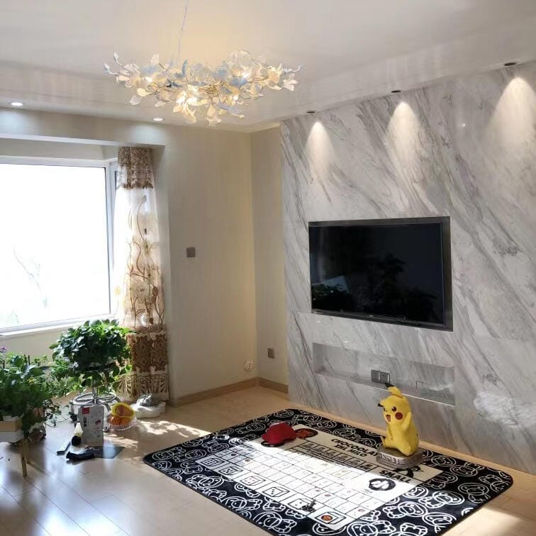 Customer photo review of Horizon Bloom Gingko Chandelier, Porcelain Leaf Ceiling Light, 7 Sizes