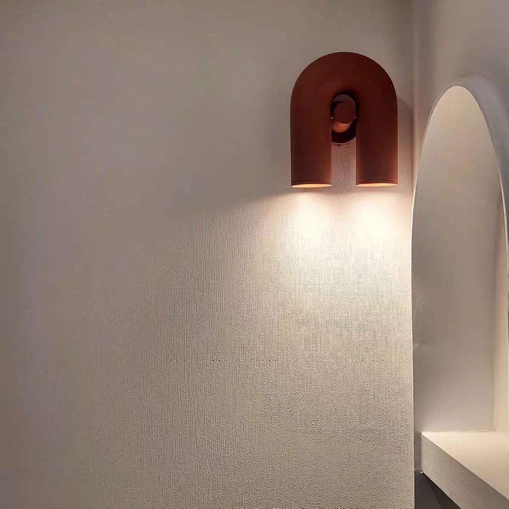 Customer photo review of Swivel U-Shape Wall Light, Terracotta or Black, Integrated LED
