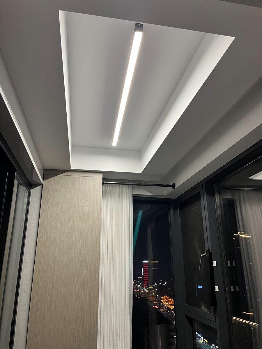 Customer photo review of Aluminium Flush Mount Ceiling Light, Slim Profile, 60 to 120 cm