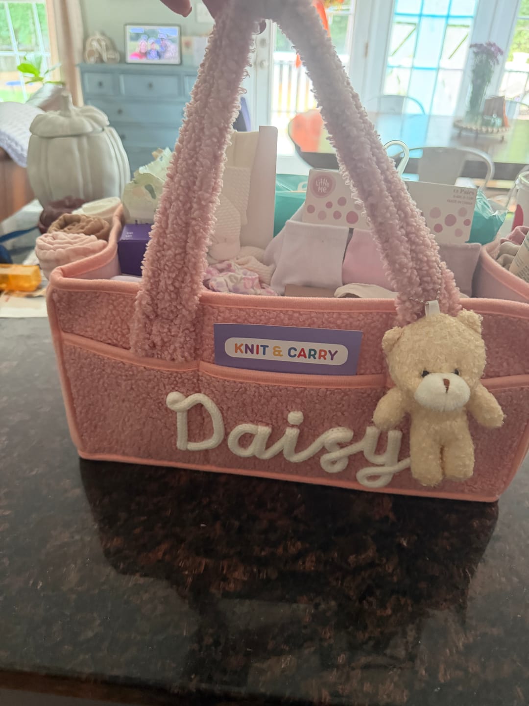 Customer photo review of K&C - Personalized Baby Storage Basket