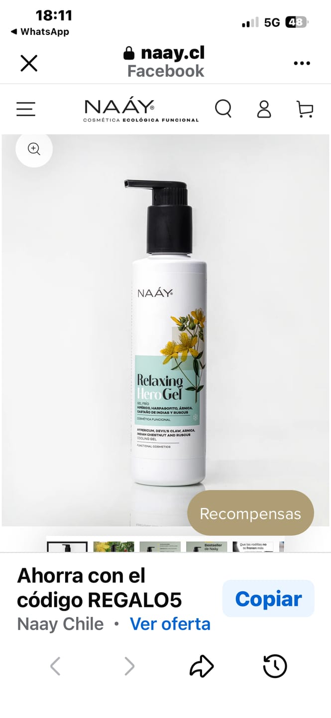 Customer photo review of Relaxing Hero Gel | Gel Corporal Calmante Frío