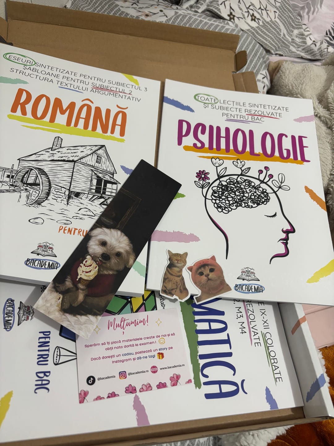 Customer photo review of Pachet Bacalaureat (Română + Matematică + Psihologie) Bacademia