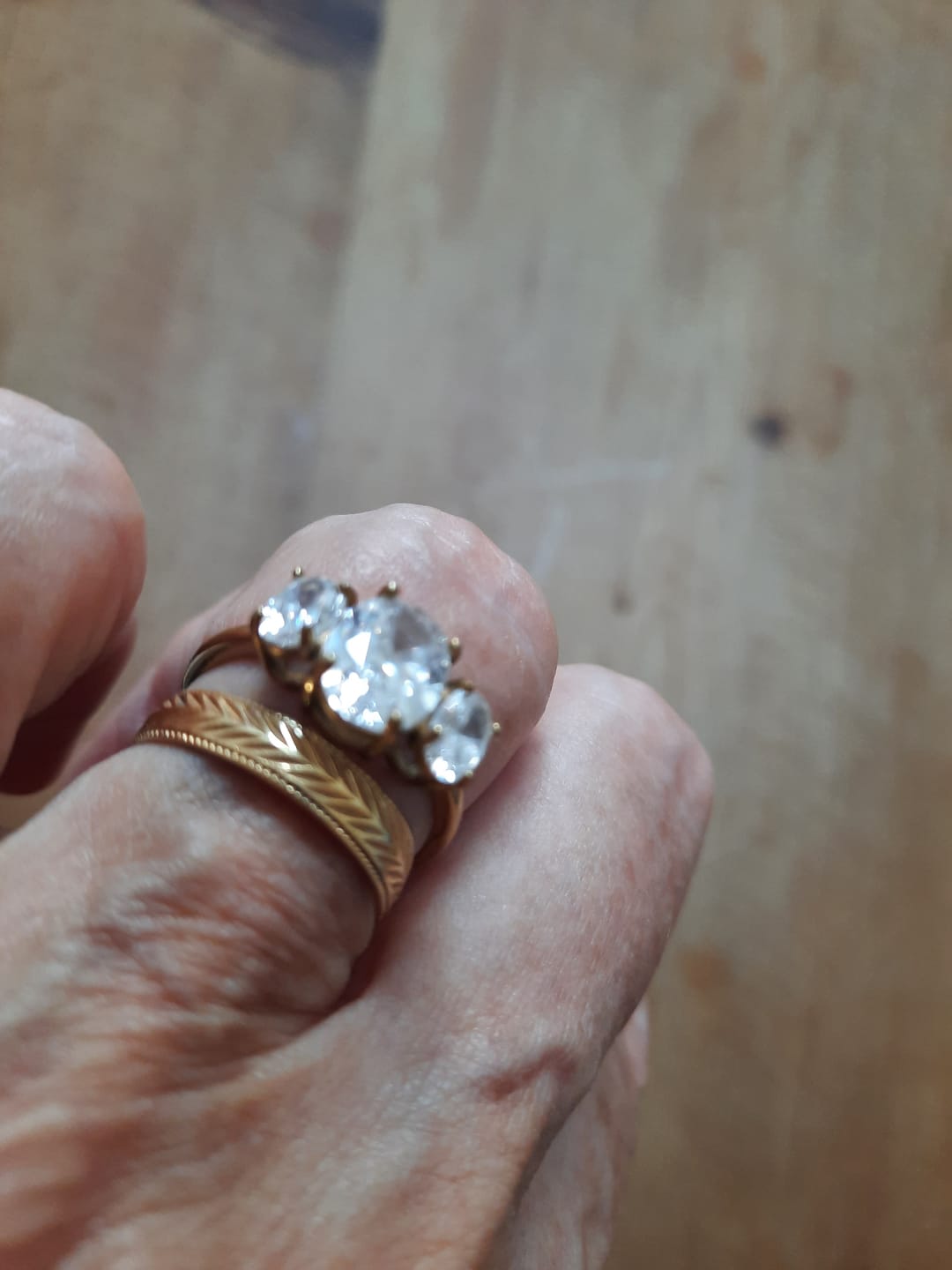 Customer photo review of Oval Triology Diamond-Inspired Ring 2ct