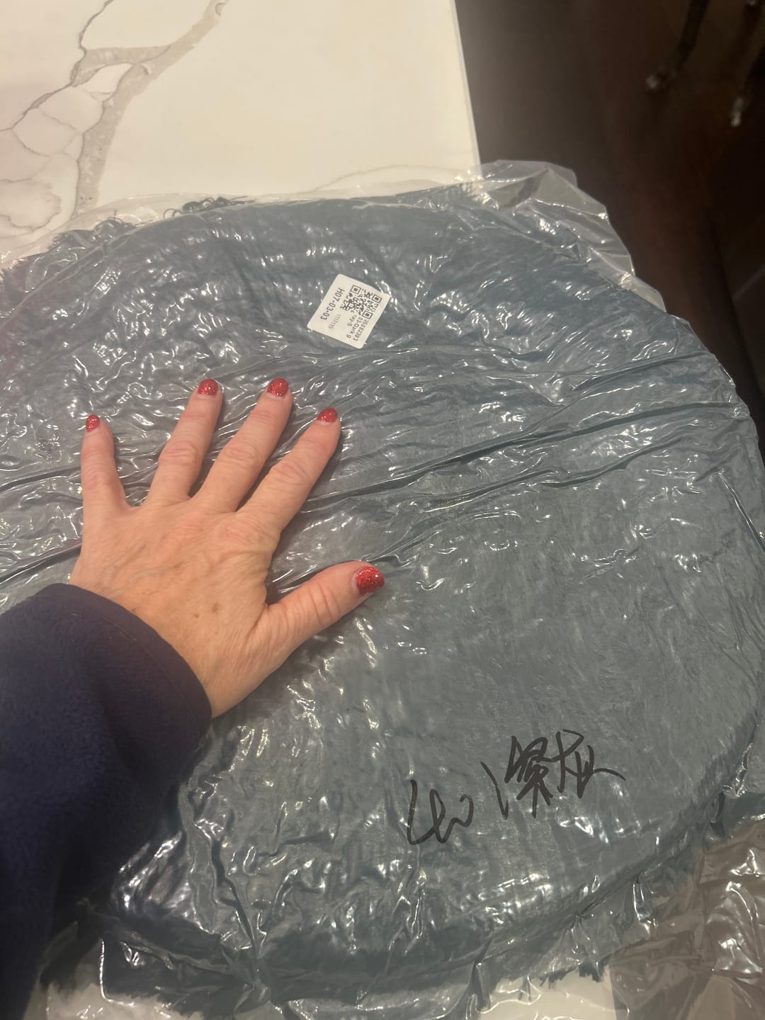 Customer photo review of The Original Fluffy Bean® Pet Bed