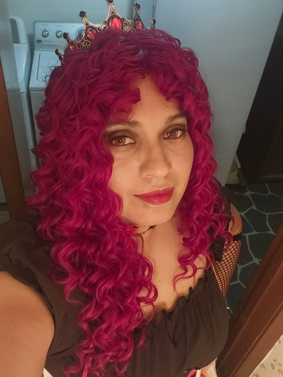 Customer photo review of Cosplay Star Eyes Red Colored Contact Lenses