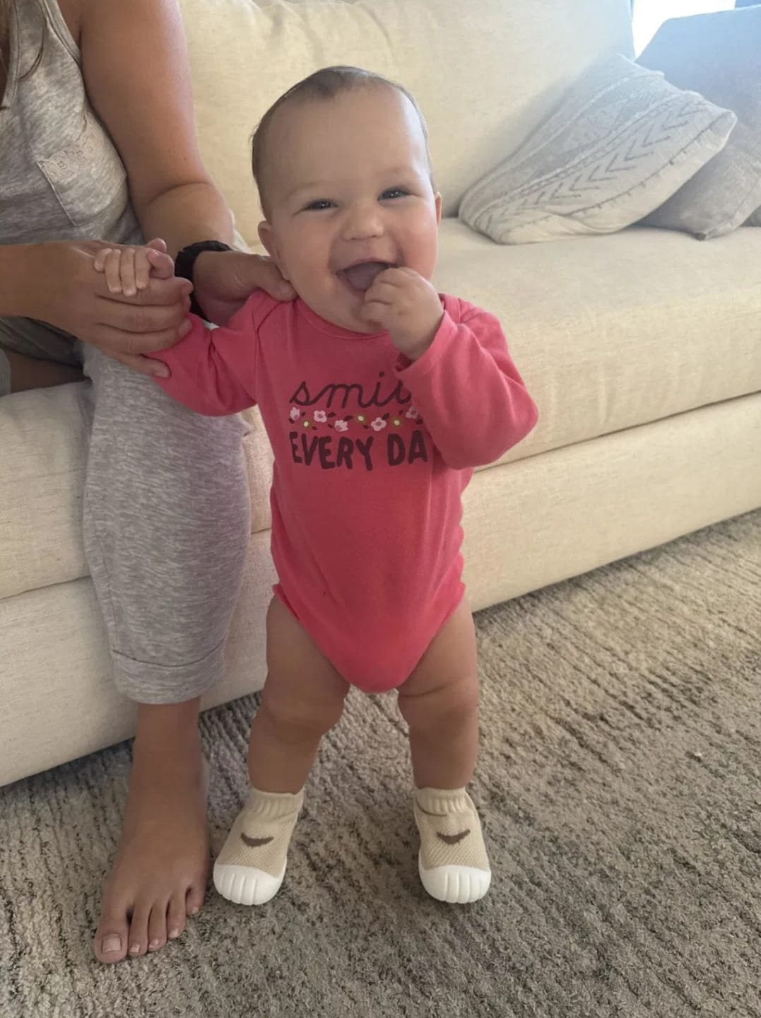 Customer photo review of Babyschuhe Krabbelschuhe | rutschfest atmungsaktiv weiche Sohle erste Schuhe