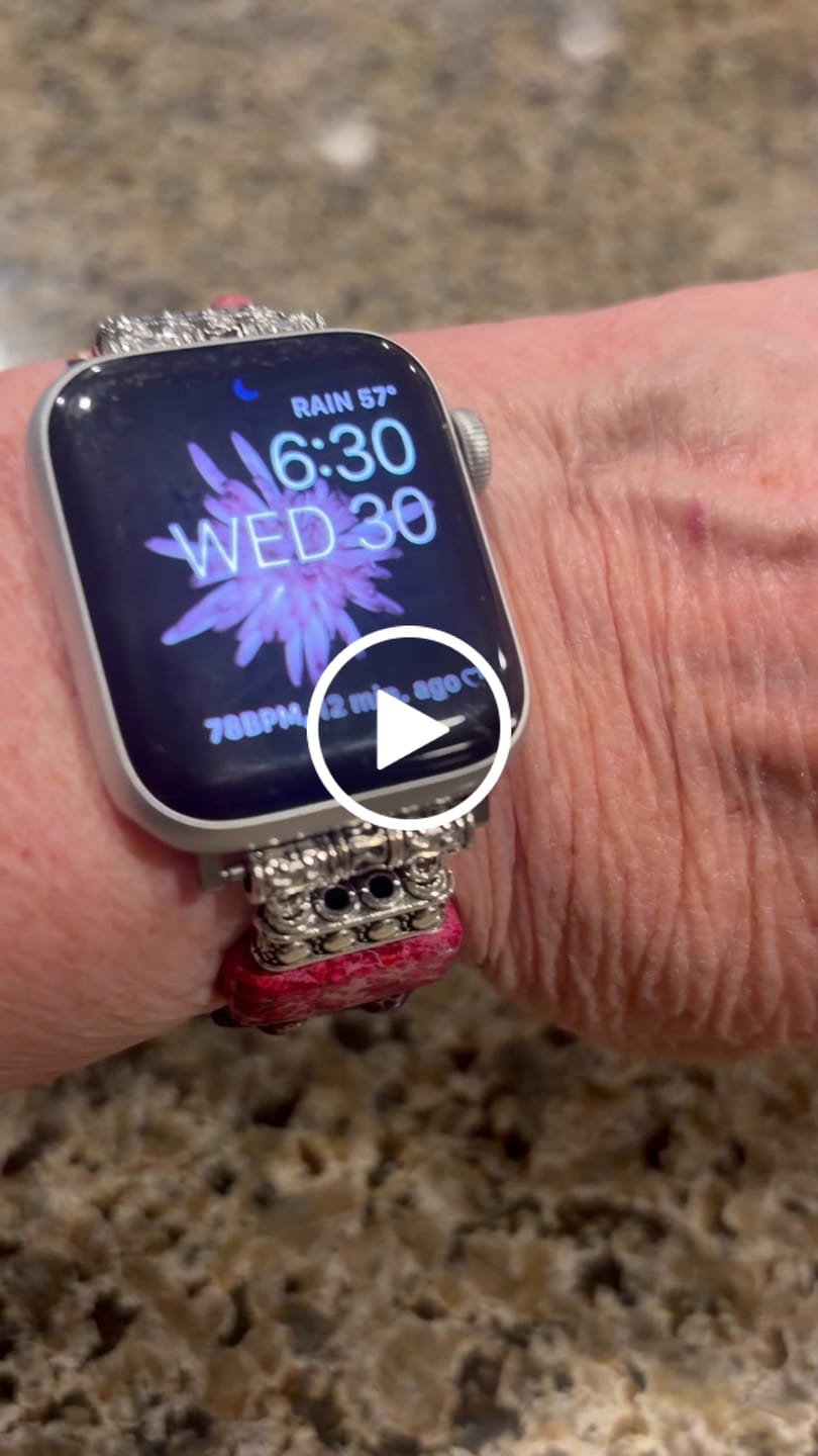 Customer video review of Sacred Chakra Stretch Apple Watch Strap