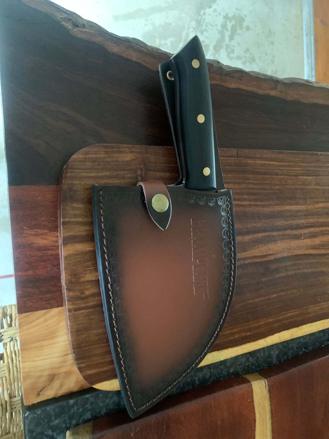 Customer photo review of Add a knife sheath to your order?