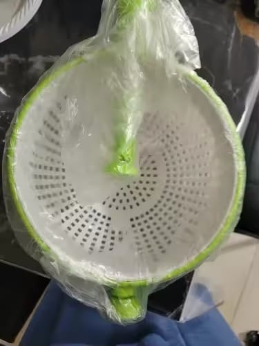 Customer photo review of SpinLeaf™ 2-in-1 Salad Spinner & Colander