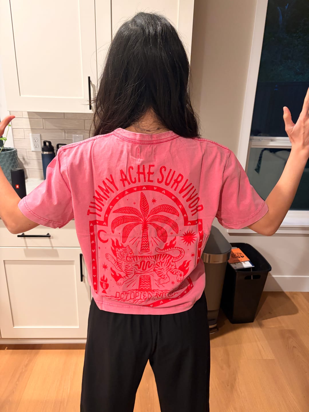 Customer photo review of Tummy Ache Survivor T-Shirt