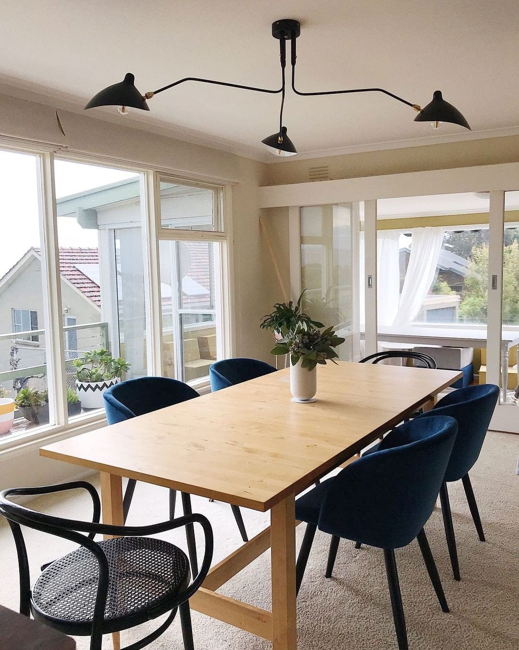 Customer photo review of Brass Ball-Joint Ceiling Light, 3 or 5 Arms, Black or White