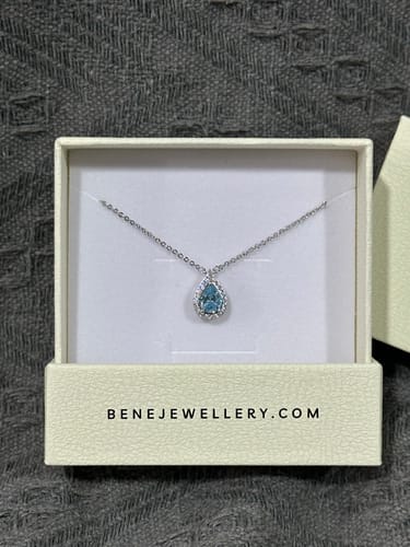 Customer photo review of Sadie Teardrop Necklace