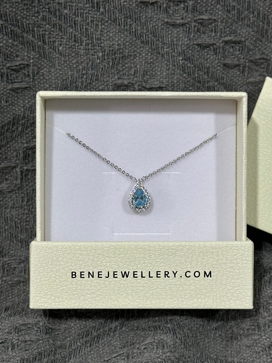 Customer photo review of Sadie Teardrop Necklace
