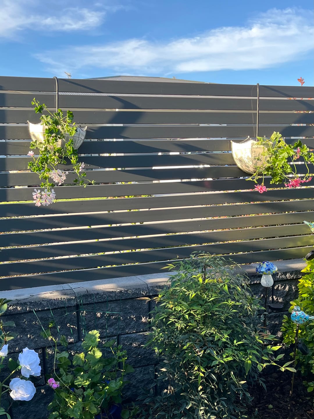 Customer photo review of Parapluie Umbrella Wall Planter Set of 2, Distressed Cream Iron with Black Hook