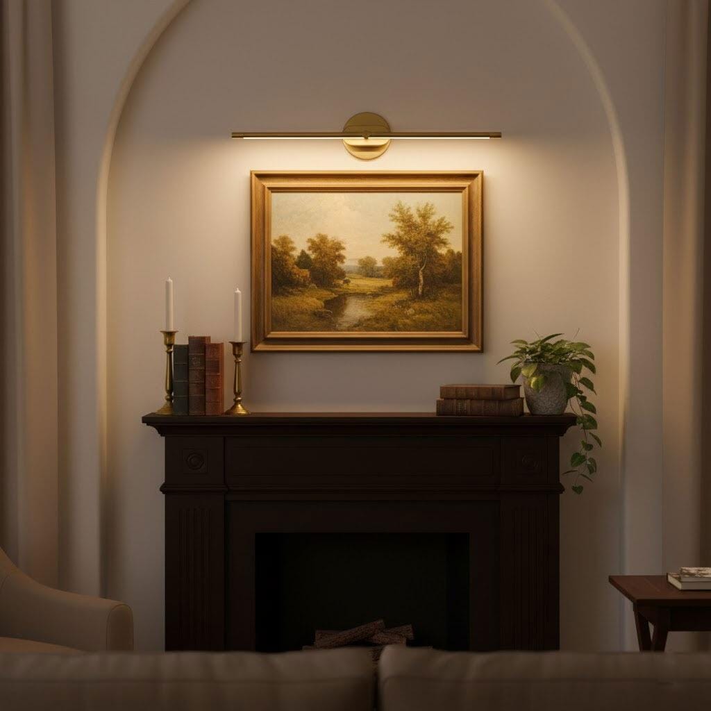 Customer photo review of Minimalist Linear Wall Lamp, Metal LED Vanity Light, 3000K, Dimmable