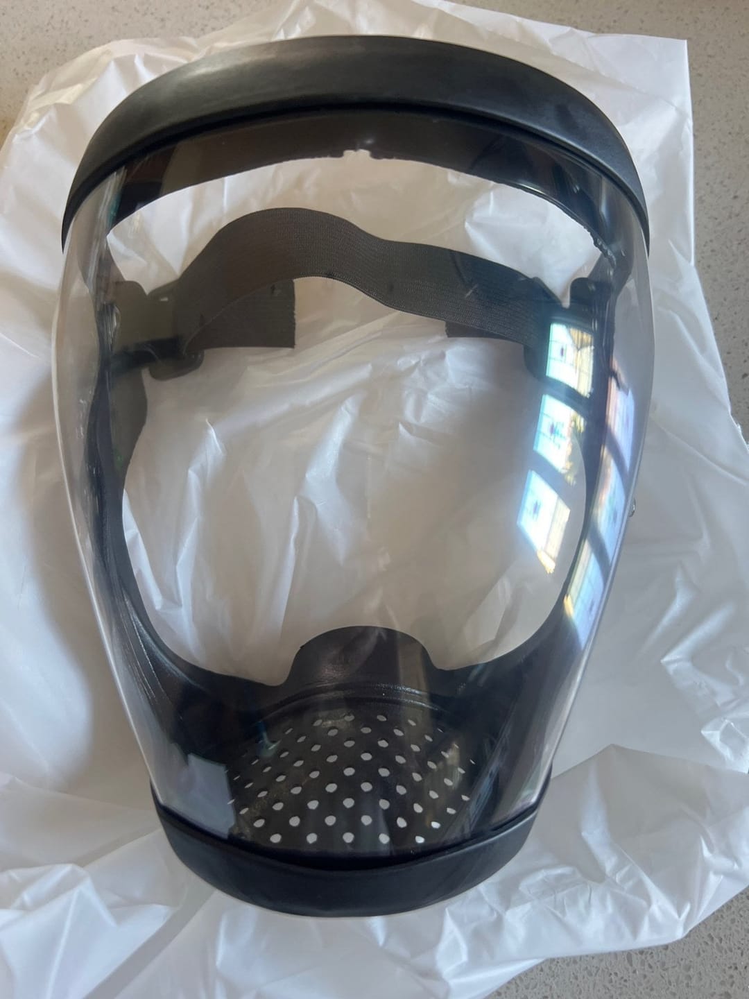 Customer photo review of Visière de protection intégrale anti-buée