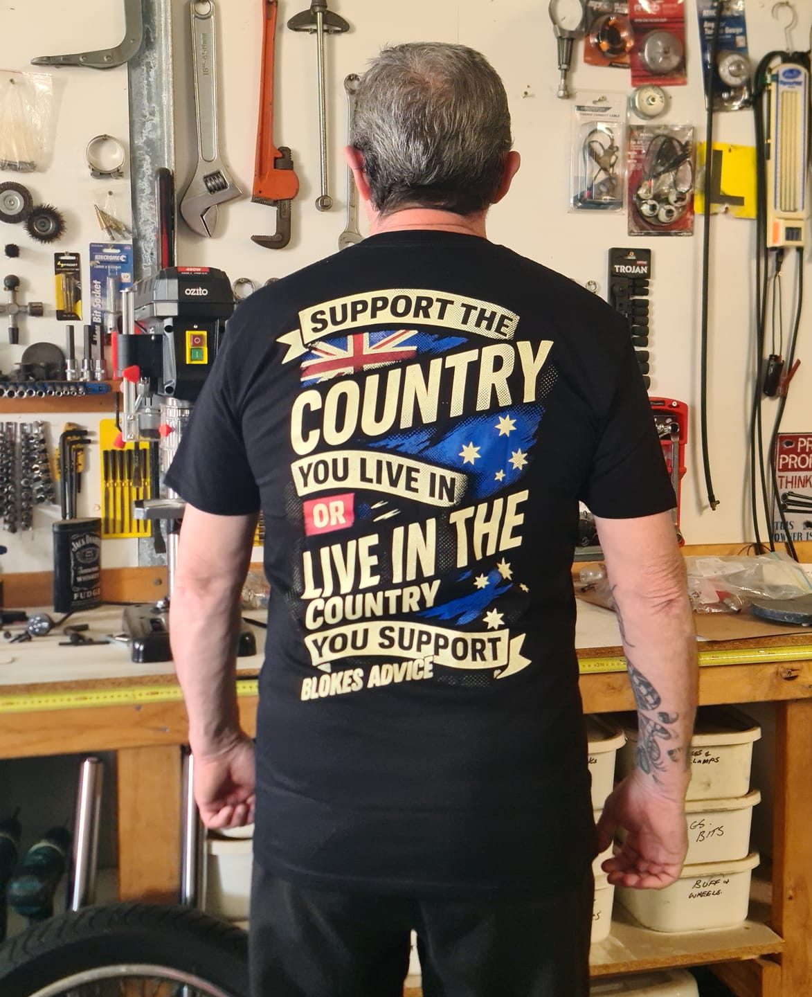 Customer photo review of Stand Up Tee