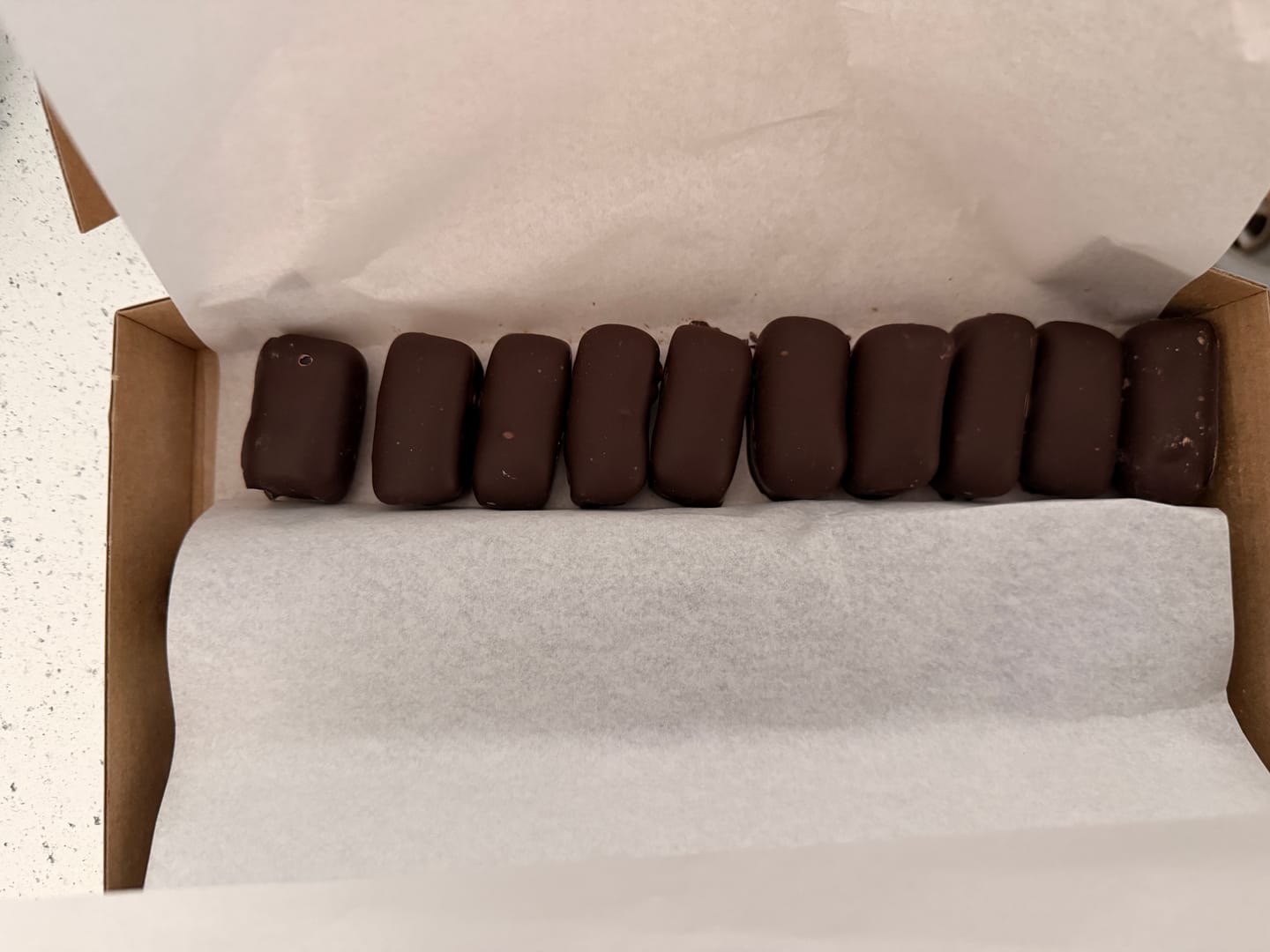 Customer photo review of Chocolate Coated Turkish Delight Bulk Dark Chocolate 30 pieces (500g+)