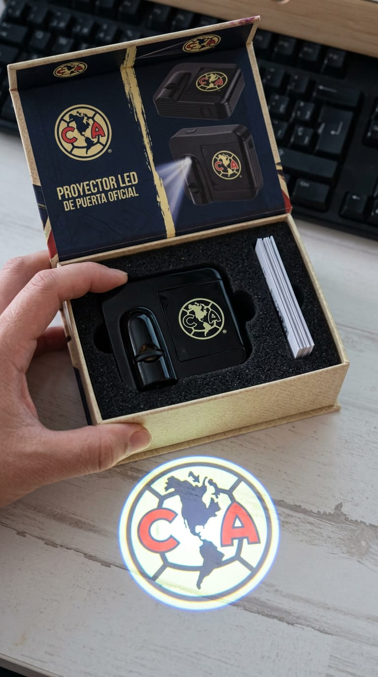 Customer photo review of Proyector para carro de equipo de futbol