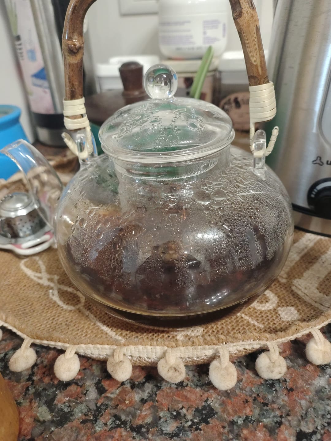 Customer photo review of Tetera Brighton Sakura De Vidrio Borosilicato Premium Con Asa De Bambú 1 Litro