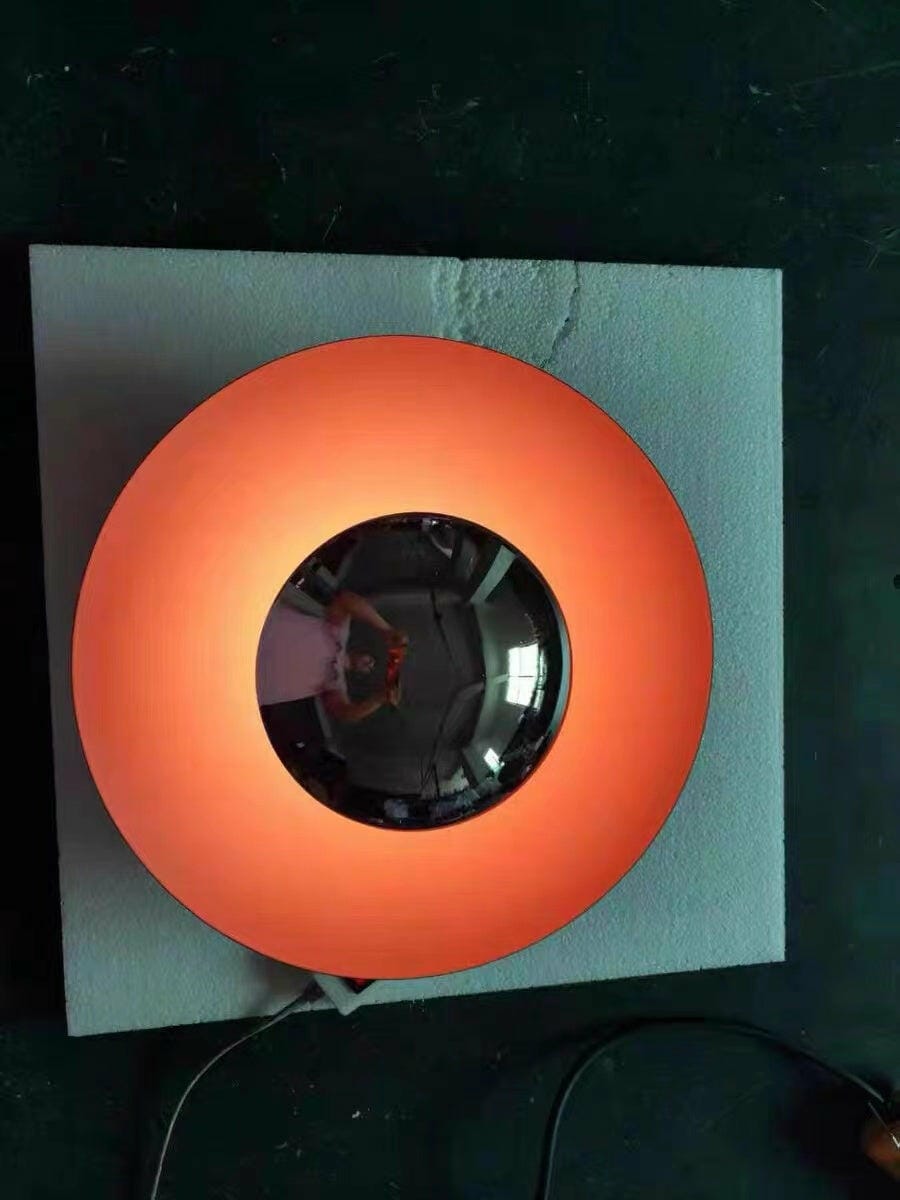 Customer photo review of Reflective Disc Wall Light, Copper or Chrome, 30 to 60 cm