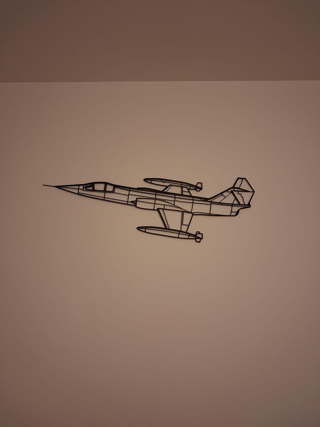 Customer photo review of F-104G Starfighter Angle Silhouette Metal Wall Art
