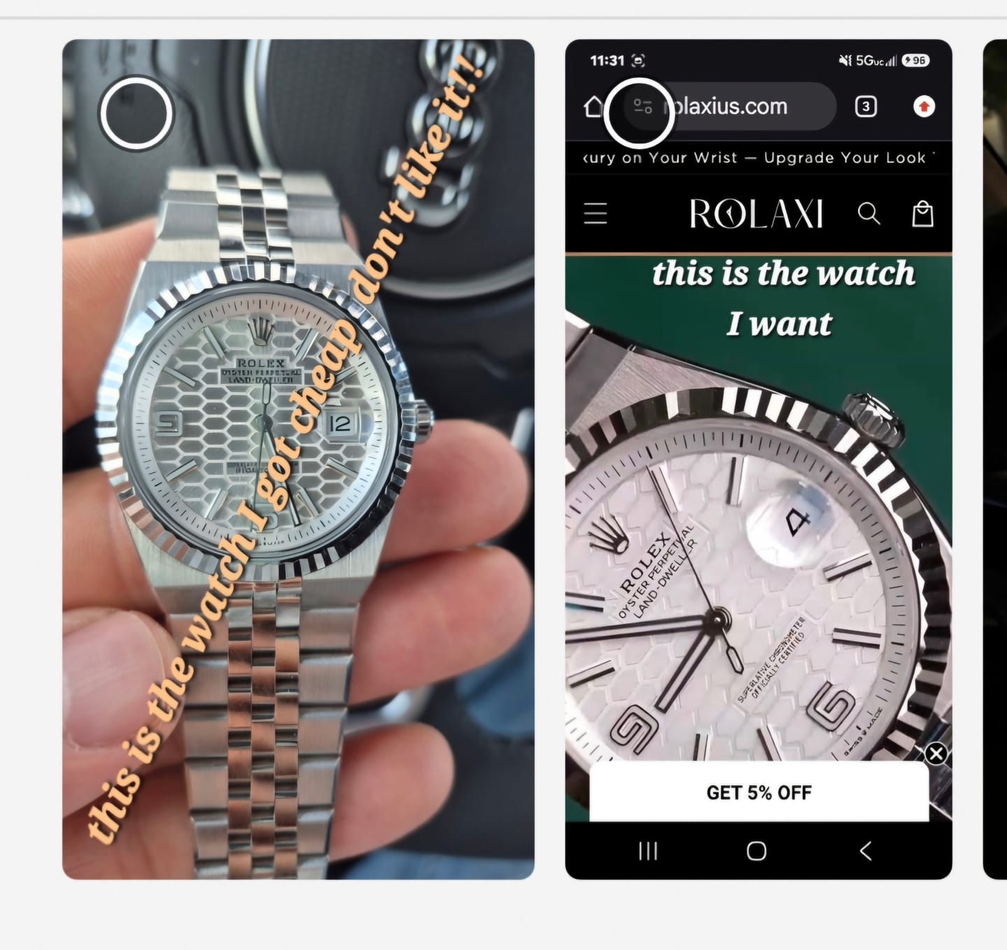 Customer photo review of Land-Dweller 40 mm  Oystersteel White Gold M127334-0001