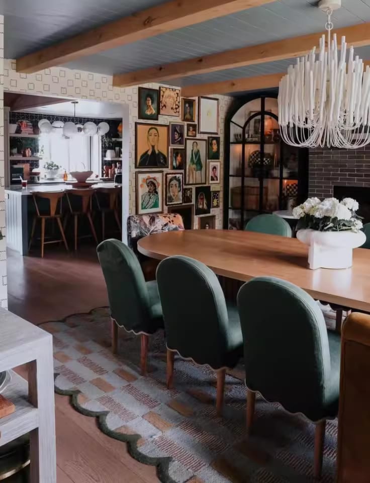Customer photo review of Chandelier, Swinton Natural Wood Rods, Iron Frame, E14 Multi-Head