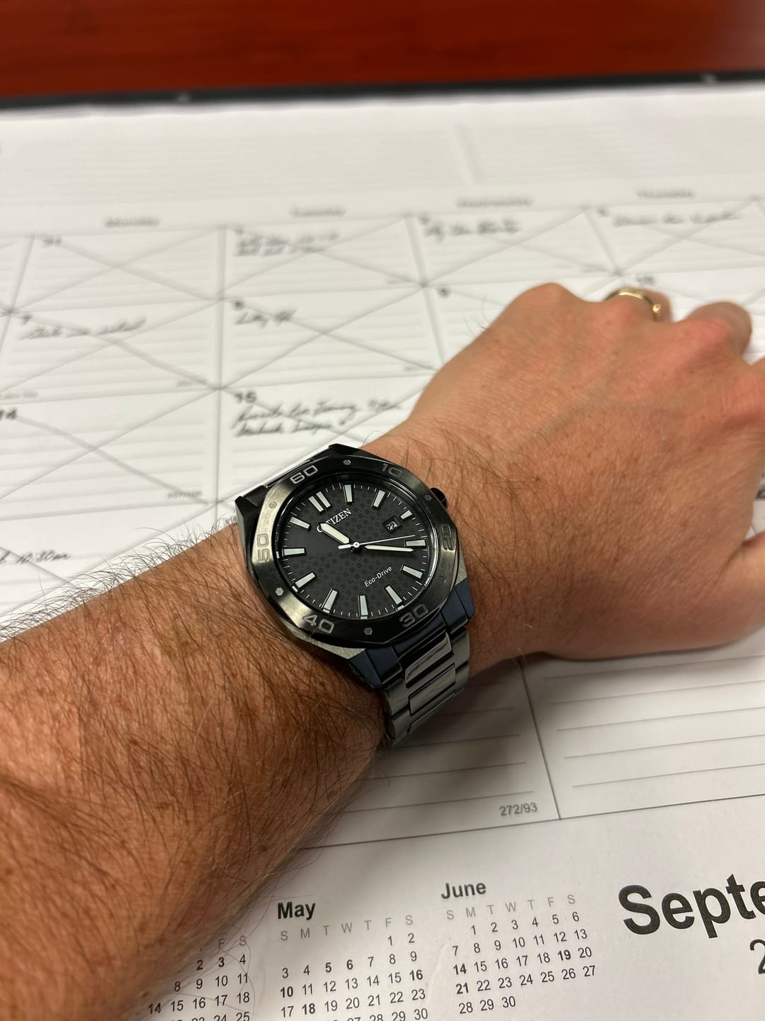 Customer photo review of Citizen Men's Watch - Eco-Drive Black IP Stainless Steel Bracelet | BM7637-81H