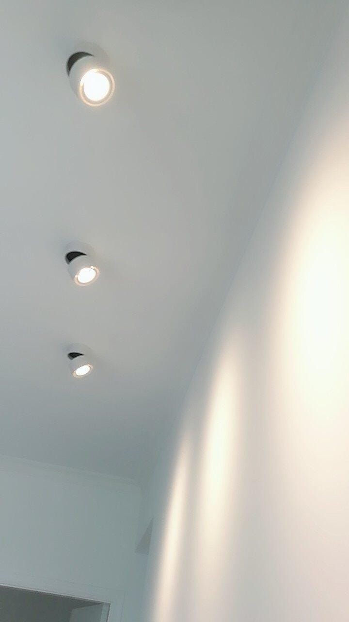 Customer photo review of Adjustable Aluminium Spotlight, 24° Beam Angle, Black or White