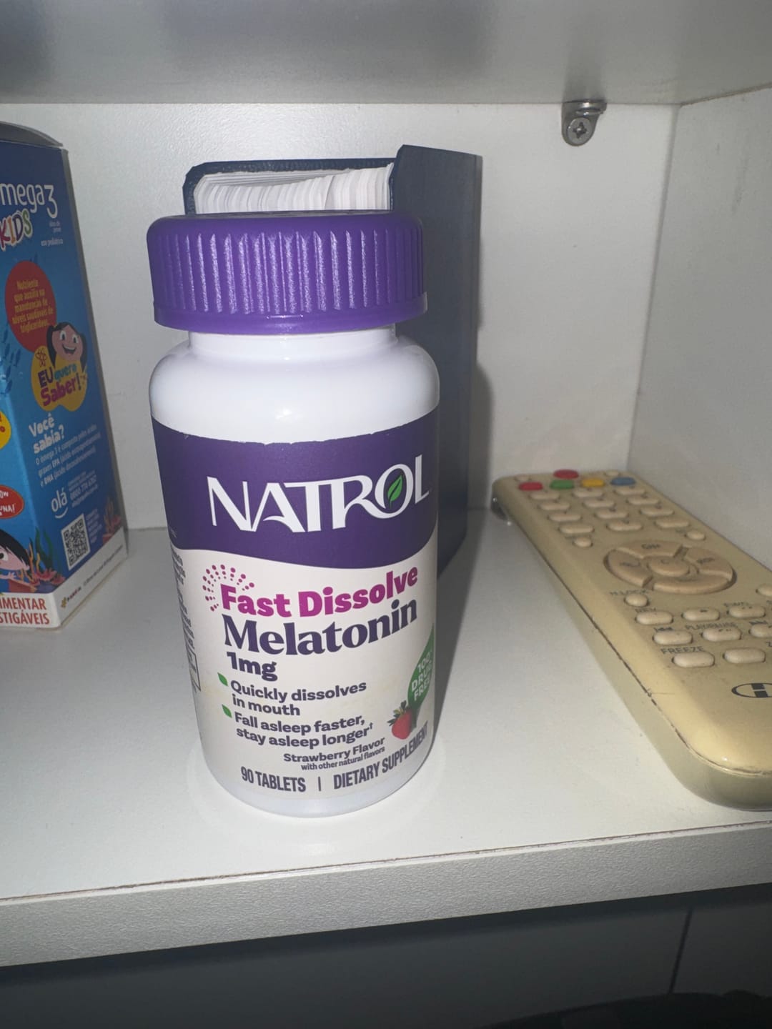Customer photo review of Natrol Melatonina 1mg Dissolução Rápida - 90 Comprimidos Sabor Morango