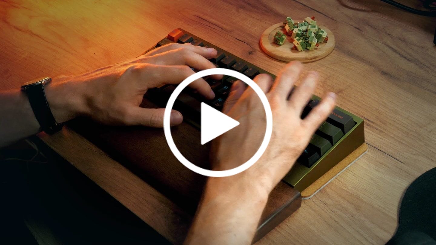 Customer video review of Wingtree Matcha Cream Light Tactile Switch Factory Lubed (10PCS)